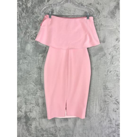 Likely Driggs Dress 00 Light Blush Pink Rose Shadow Bodycon Strapless Date Night - Picture 7 of 16